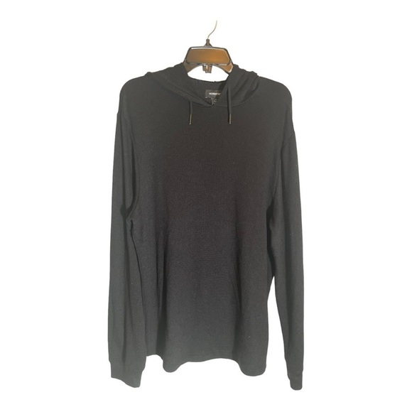 NORDSTROM Mens black hooded sweater - Picture 2 of 12